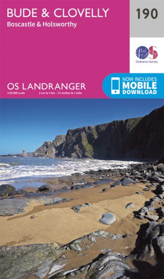 OS Landranger 190 Bude & Clovelly [ISBN: 978-0-319-26288-7]
