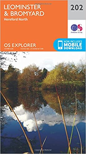 OS Explorer 202 Leominster & Bromyard [ISBN: 978-0-319-24395-4]