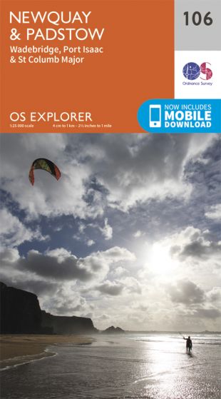 OS Explorer 106 Newquay & Padstow [ISBN: 978-0-319-24308-4]