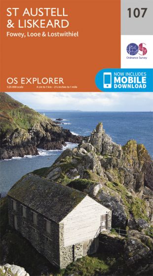 OS Explorer 107 St Austell & Liskeard [ISBN: 978 0 319 24309 1]