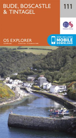 OS Explorer 111 Bude, Boscastle & Tintagel [ISBN: 978-0-319-24312-1]