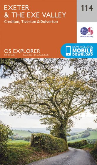 OS Explorer 114 Exeter & The Exe Valley [ISBN: 978-0-319-24315-2]