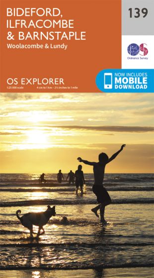 OS Explorer 139 Ilfracombe & Barnstaple [ISBN: 978-0-319-24332-9]