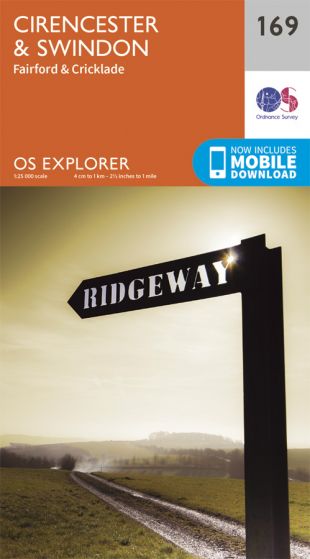 OS Explorer 169 Cirencester & Swindon [ISBN: 978-0-319-24362-6]