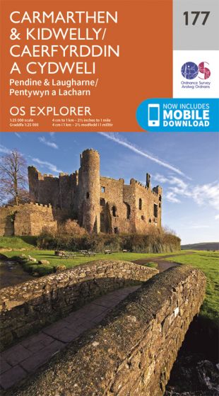 OS Explorer 177 Carmarthen & Kidwelly [ISBN: 978 0 319 24370 1]