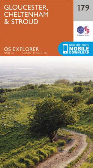 OS Explorer 179 Gloucester, Cheltenham & Stroud [ISBN: 978-0-319-24372-5]