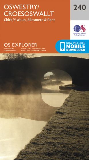 OS Explorer 240 Oswestry [ISBN: 978 0 319 24433 3]