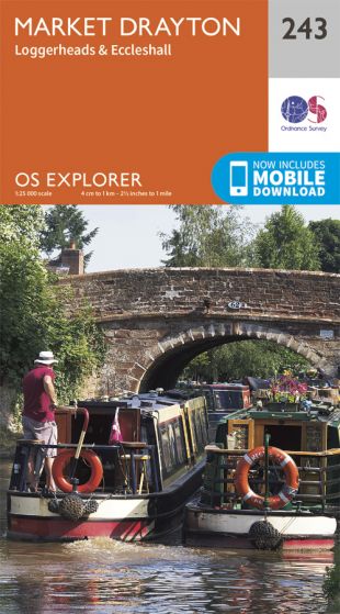 OS Explorer 243 Market Drayton [ISBN: 978 0 319 24436 4]