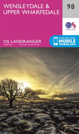 OS Landranger 98 Wensleydale & Upper Wharfedale  [ISBN: 978-0-319-26196-5]