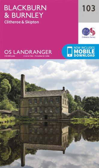 OS Landranger 103 Blackburn & Burnley [ISBN: 978-0-319-26201-6]