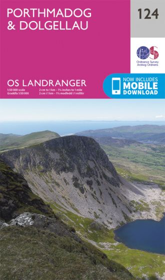 OS Landranger 124 Porthmadoc & Dolgellau  [ISBN: 978-0-319-26222-1]