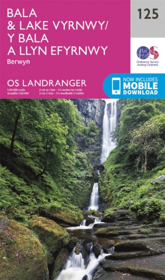 OS Landranger 125 Bala & Lake Vyrnwy [ISBN: 978-0-319-26223-8]