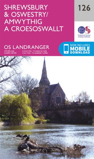 OS Landranger 126 Shrewsbury & Oswestry