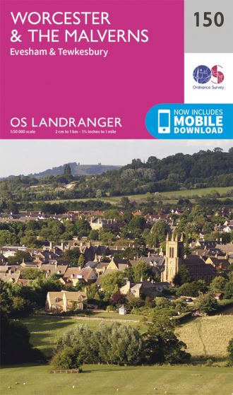 OS Landranger 150 Worcester & The Malverns [ISBN: 978-0-319-26248-1]