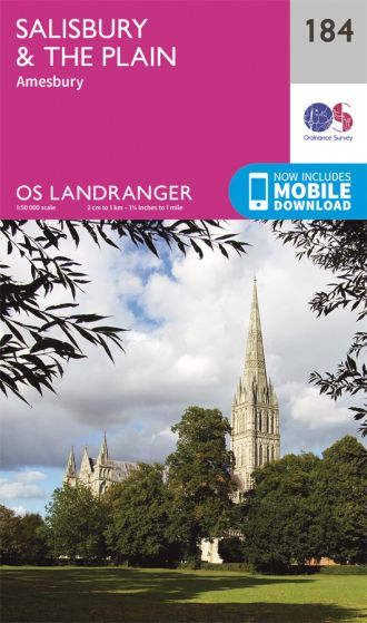 OS Landranger 184 Salisbury & The Plain [ISBN: 978-0-319-26282-5]