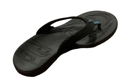 Sole Platinum Sandals Sport Flip | Black