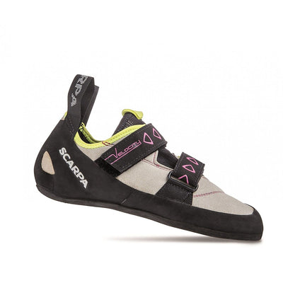 Scarpa Velcocity Womens Climbing Shoes - Light Grey/Yellow